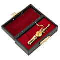 Miniatyrbillede 2 af 8: Miniature Fagot Udsøgt Farve Elegant Stærk Holdbar Metal Høj Simulation Mini Fagot Model til Bord Hylde Skab