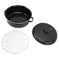 Pikkukuva 1 / 8: Paistinpannu Musta Pisteinen Pinta Kotikäyttöön Tarttumaton BBQ-Kattila Paistinpannu Kansi Paahdetulle Bataatille Kastanjoille Rauta Suoja 28cm