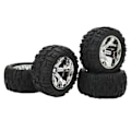 Miniatyrbild 7 av 8: 4st RC gummidäck Stark dämpning Slitstarka utbytesgummi däck för Traxxas Maxx Arrma Kraton 1/8 1/10 RC bil