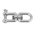 Miniatyrbilde 4 av 8: Heavy Duty 304 rustfritt stål dreibar ring Snap Rolling Shackle Device (10 mm)