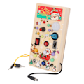 Miniatyrbilde 5 av 8: Busy Toddler Board med 8 LED-lys-brytere Tre Jul Style Lysbryter Opptatt Controller Board Sensorisk leke for under 1 år gammel