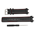 Miniatyrbild 7 av 8: Klockband PU-läder Andningsbart ersättningsklockarmband med fjäderstångsverktyg för T Rex 2 Svart