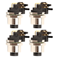 Miniatyrbilde 5 av 8: 4 stk Elektrisk Aviation Socket Connector M12 5-polet Aluminiumlegering Vanntett for Bobil Båt