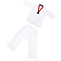 Miniatyrbild 3 av 8: Taekwondo Uniform Randig modell Polyester Bomull med Bälte Kampsport Träningskläder för nybörjare idrottare Träning L