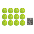 Miniatyrbild 1 av 8: 12 st 74 mm 40 hål pickleballs PE plast hög elasticitet pickleball utomhus hål bollar grön