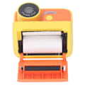 Miniatyrbillede 6 af 8: K27 Kids Instant Kamera Fram Bak Dobbelt Linse Selfie Video Papir Instant Print Kamera med snor Gul Uden hukommelseskort