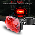 Miniatyrbillede 8 af 8: Cykel Cykling Baglygte Lampe 5 LED Baglygte Tilbehør