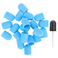 Miniatyrbilde 2 av 8: Nail Art Sliplock Neglebørst Polering Sliping Slipband Sett (16 x 25 mm) Blå