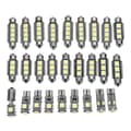 27 st vita LED-ljussatser för bil - E-klass W211 2002-2008