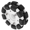 Miniatyrbillede 8 af 8: 100 mm dobbelt aluminium omnidrevet hjul 30 kg til platformrobot sæt 14054