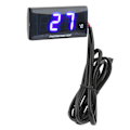 Pikkukuva 4 / 8: Universaali moottoripyörän DC12V LCD-näyttö Ohut vesilämpötilan mittari 16 mm T-liittimellä moottoripyörään Sininen taustavalo