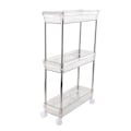 Miniatyrbillede 6 af 8: Badeværelsesgabhylde Badeværelseskosmetik Transparent Opbevaringsstativ Flere lag badeværelsesarrangør 3 lag 37x12x50cm