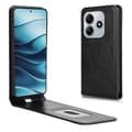Kompatibelt med Xiaomi Redmi Note 14 5G-skal med kortplats, magnetiskt vertikalt fällbart läderfodral[LD] Black