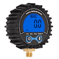 Miniatyrbild 6 av 8: Digital däcktrycksmätare LCD-skärm Fyra enheter 3‑200PSI hjuldäck Luftinflator Monitoring Tester M11x1 tråd Blå bakgrundsbelysning