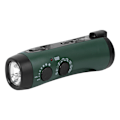Miniatyrbild 2 av 8: Plast utomhus handvev multifunktions ficklampa Radio nödläge LED ficklampa Mobiltelefon Laddning Grön