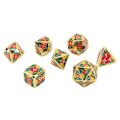 Pikkukuva 2 / 8: Metallista noppasetti Alumiiniseos Digitaalinen geometri Loistava lautapeli Polyhedral-nopat roolipeleille