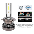 Miniatyrbilde 8 av 8: 2 stk Mini H7 LED DOB Pære Vanntett Selvoppvarmet Varmespredning Frontlys 6000LM 6000k Tåkelys