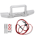 Miniatyrbilde 1 av 8: RC frontfanger med LED-lystilbehørssett passer for SCX10/TRX 1/10 RC bilmodell Sølv