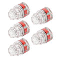 Miniatyrbilde 4 av 8: 5 stk Fiskeblinklys Diamantform LED Korrosjonsbestandig Autoåpning Blinkende Basdrag Lysrød