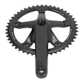 Miniatyrbillede 6 af 8: Aluminiumlegerings 144 BCD 48T Single Speed ​​Kranksæt Cykel Krankarmsæt Sort