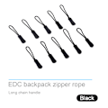 Miniatyrbillede 1 af 5: 10x Lynlås Træk Slider Snor Træk Ender Lås Zip Clip Spænde til Taske EDC Sort