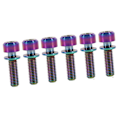Pikkukuva 7 / 8: M5 x 18 mm titaaniset pyörän ohjaustangon ruuvit Pultit välikappaleilla Pyöräpaket 6 kpl (sateenkaari)