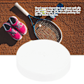 Miniatyrbild 8 av 8: 10M polyesterfiber svettabsorption Anti-sladd badmintonracket grepptejp Andas mjuk handkänsla Tennisbat svettbandsomslag (vit)