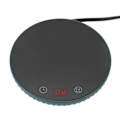 Miniatyrbillede 7 af 8: Kopsvarmer 55°C Konstant Temperatur Digital Display Trykknap Opvarmning Kaffevarmer til Skrivebord i Rustfrit Stål Kop Grøn EU-stik
