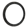 Miniatyrbilde 2 av 8: Klokkerammeinnlegg 38 mm keramisk preget tall klokkebezelring Reservedeler for reparatør kullsvart