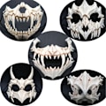 Miniatyrbilde 4 av 8: Halloween Cosplay Harpiksmaske Den japanske Drage Gud Maske Dyrtema Fest Dyreskjelett Halvmaske