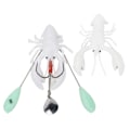 Miniatyrbillede 8 af 8: PVC Fiskelivlignende Lokker Kunstig Krebseform Agns Dybhavsfiskeri Tilbehør 60g Hvid