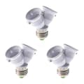 3x E27 1 till 2 E27 LED-lampaadapter för lampa, split-splittersockel