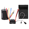 Miniatyrbillede 1 af 8: 3650 3500KV børsteløs motorprogramkort 60A ESC med vandtæt BEC til 1/10 RC-bil