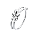 Miniatyrbillede 2 af 8: 2 stk Fidget Ring Guld og Sølvlegering Reducer Angst Afslap Sinne Åbne Perler Ringe Kvinder Finger Tilbehør