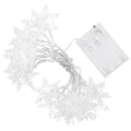 Miniatyrbillede 6 af 8: 3 meter snefnugformede lyskæder LED julelys til hjemmet gardin fest Ferie dekoration Hvid lys