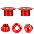 Miniatyrbilde 5 av 8: 3 stk 18 mm aluminiumlegerings sykkelaksel muttertilbehør Sykkelvevbeskyttelse (rød)