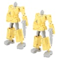 Miniatyrbillede 5 af 8: 2 stk. Transformerende Robotpen Deformation Robotpen Blyant Demonterbar Student Study Stationery Gul
