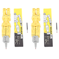 Miniatyrbillede 1 af 8: 2 stk. Transformerende Robotpen Deformation Robotpen Blyant Demonterbar Student Study Stationery Gul