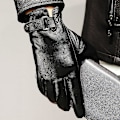 Miniatyrbild 1 av 5: Herr vinter äkta fårskinn läderhandskar XL svart, plus sammet foder, varma kör touch screen vantar