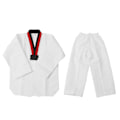 Miniatyrbillede 7 af 8: Børne Hvid Taekwondo Uniform TKD Dragter Tøj WTF Karate Judo Taekwondo Dobok Tøj