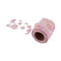 Miniatyrbillede 7 af 8: Tyl Rulle Farverig Gradient Blomst Sløjfe Knude Mesh Stof Rulle DIY Materiale Webbing Rød