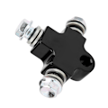 Miniatyrbillede 3 af 8: T-koblingskobling 3-vejs slange Slange Stål Universal til motorcykel ATV Modifikation Sort