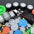 Miniatyrbild 4 av 8: 112st DC-motorsats elektrisk minimotor med plastväxlar Motormonteringsfäste Axelpropeller för gör-det-själv-vetenskapsprojekt