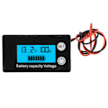 Miniatyrbillede 1 af 8: JX-6133 LCD DC-spændingsmåler Vandafvisende Batterikapacitetstester Spændingsmonitor DC8-100VBlå