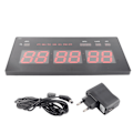 Miniatyrbillede 1 af 8: Digital vægur LED Elektrisk kalender Vægur med Noctilucence Hjem soveværelse Kontor EU-stik 110‑220V