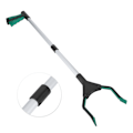 Miniatyrbilde 5 av 8: Multifunksjonell sammenleggbar lang søppelklype Grabber Picker Tools Sanitærrengjøringstilbehør Grønt håndtak Sølv Tube