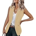 Miniatyrbilde 1 av 3: Sleeveless Apricot Blazer Vest for Kvinner XL Casual Arbeidsjakke