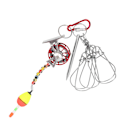 Miniatyrbild 6 av 8: Rostfritt stål 5 krokar Lås Live Fish Spänne Fiske Stringer Clip Utomhus redskap Verktyg