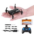 Miniatyrbillede 2 af 8: S15 Mini Foldbar Drone Lufttrykssæt Højde Børn RC Drone Quadcopter Legetøj 30W WIFI