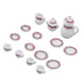 Miniatyrbild 4 av 8: 15 st Dollhouse Tea Set Mini Simulering Keramiska Tekoppar Set Dockhus Tillbehör Miniatyrmodell Rekvisita Typ A